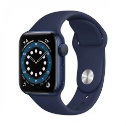 Apple Watch Series 6 40mm Blue Aluminum Case with Deep Navy Sport Band #MG143LL/A